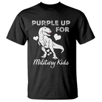Purple Up For Military Kids T Shirt Military Child Month Dinosaur