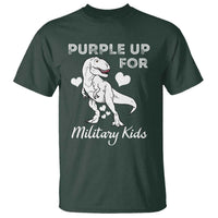 Purple Up For Military Kids T Shirt Military Child Month Dinosaur