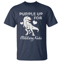 Purple Up For Military Kids T Shirt Military Child Month Dinosaur
