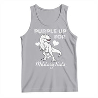 Purple Up For Military Kids Tank Top Military Child Month Dinosaur