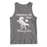 Purple Up For Military Kids Tank Top Military Child Month Dinosaur