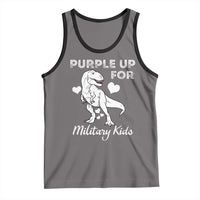 Purple Up For Military Kids Tank Top Military Child Month Dinosaur