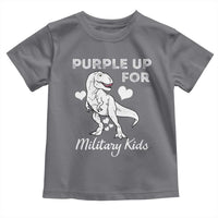 Purple Up For Military Kids Toddler T Shirt Military Child Month Dinosaur