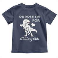 Purple Up For Military Kids Toddler T Shirt Military Child Month Dinosaur