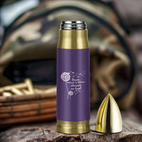 Purple Up For Military Kids Bullet Tumbler Brave Enough To Bloom Wherever We Land Month of Military Child