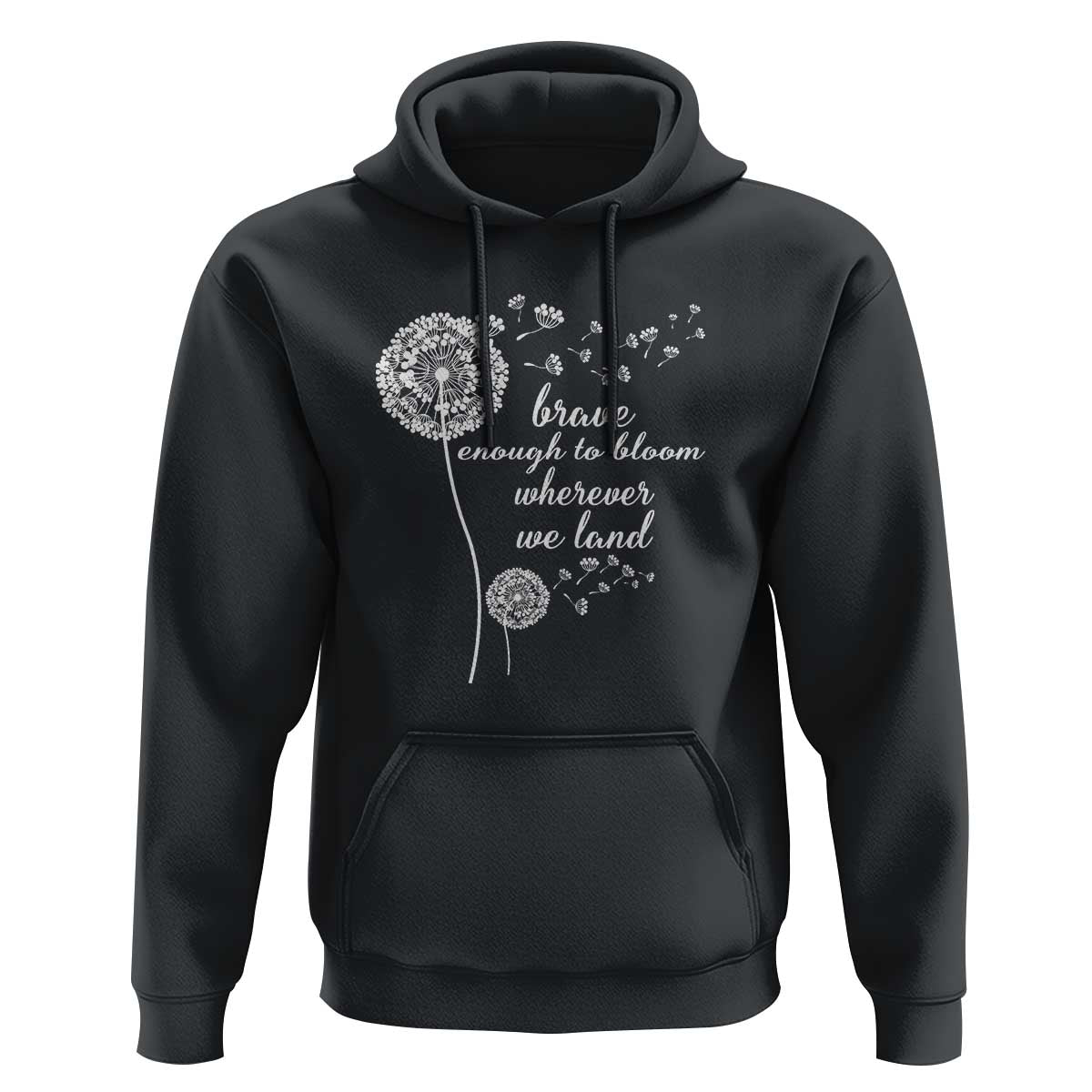 Purple Up For Military Kids Hoodie Brave Enough To Bloom Wherever We Land Month of Military Child