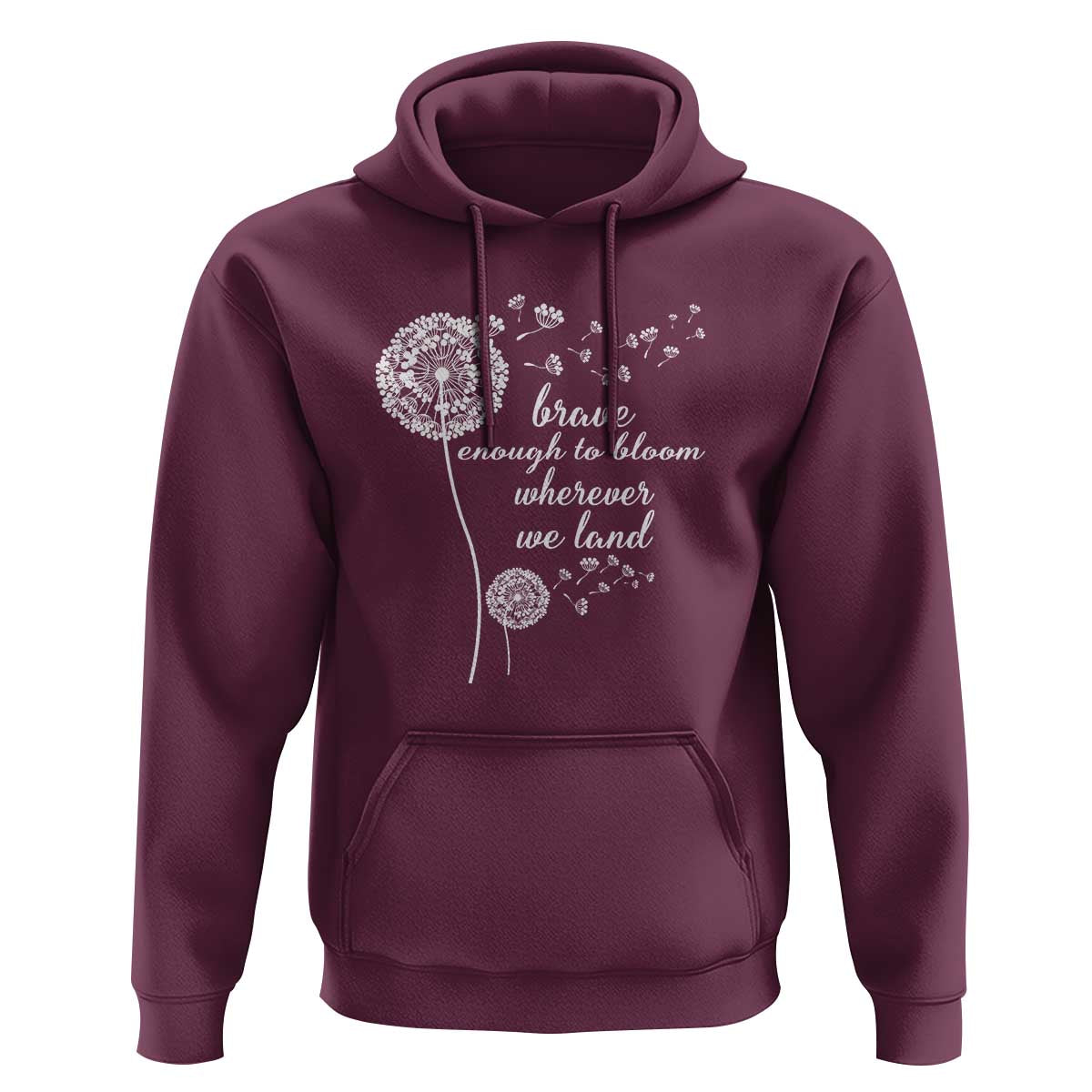 Purple Up For Military Kids Hoodie Brave Enough To Bloom Wherever We Land Month of Military Child