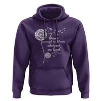 Purple Up For Military Kids Hoodie Brave Enough To Bloom Wherever We Land Month of Military Child