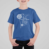 Purple Up For Military Kids T Shirt For Kid Brave Enough To Bloom Wherever We Land Month of Military Child