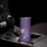 Purple Up For Military Kids Skinny Tumbler Brave Enough To Bloom Wherever We Land Month of Military Child