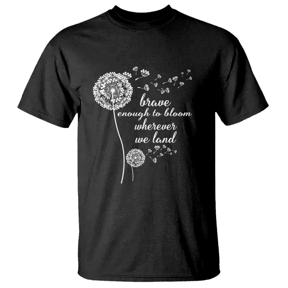 Purple Up For Military Kids T Shirt Brave Enough To Bloom Wherever We Land Month of Military Child