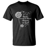 Purple Up For Military Kids T Shirt Brave Enough To Bloom Wherever We Land Month of Military Child