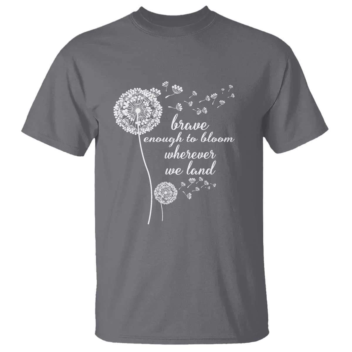 Purple Up For Military Kids T Shirt Brave Enough To Bloom Wherever We Land Month of Military Child