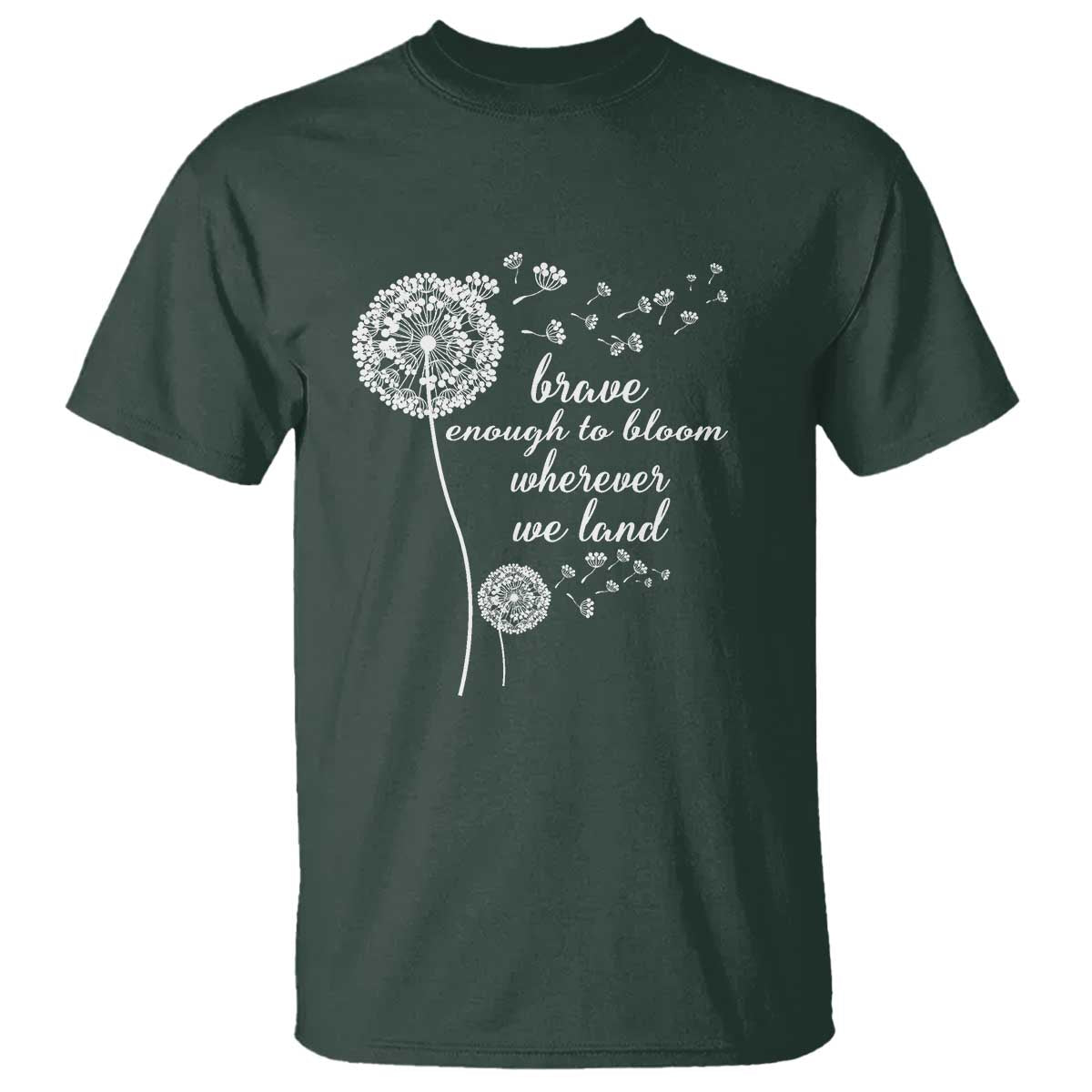 Purple Up For Military Kids T Shirt Brave Enough To Bloom Wherever We Land Month of Military Child