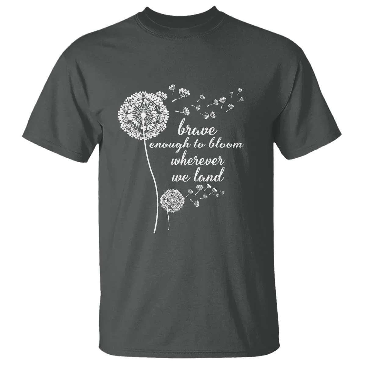 Purple Up For Military Kids T Shirt Brave Enough To Bloom Wherever We Land Month of Military Child