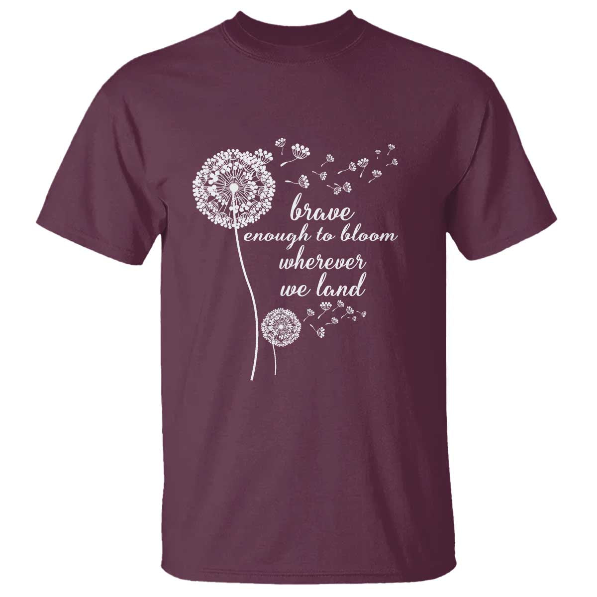 Purple Up For Military Kids T Shirt Brave Enough To Bloom Wherever We Land Month of Military Child