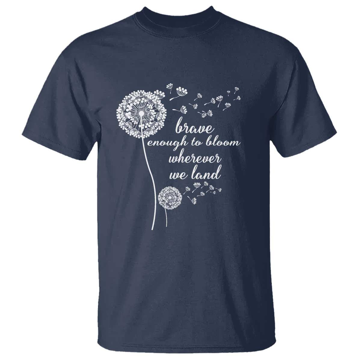 Purple Up For Military Kids T Shirt Brave Enough To Bloom Wherever We Land Month of Military Child