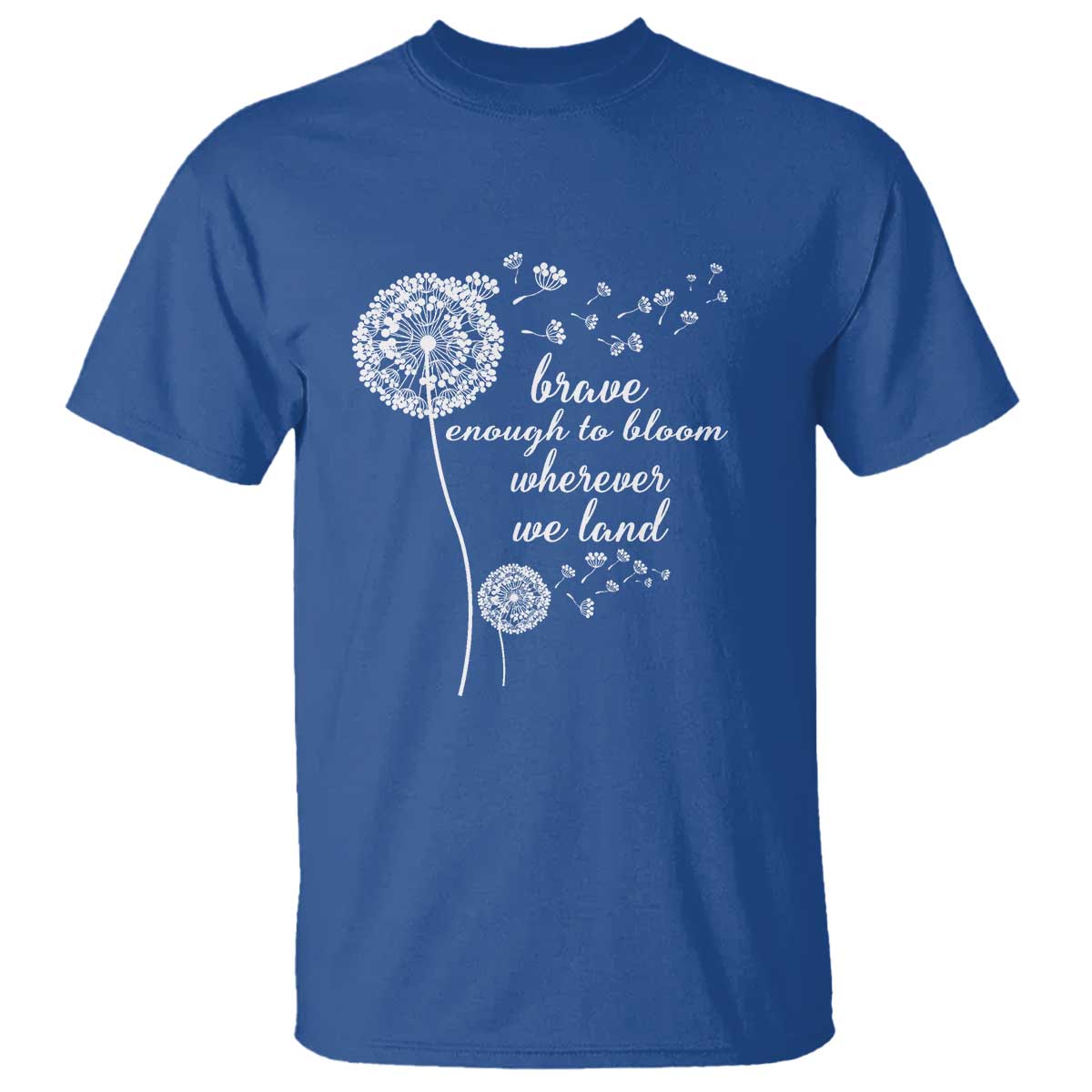 Purple Up For Military Kids T Shirt Brave Enough To Bloom Wherever We Land Month of Military Child