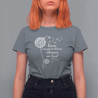 Purple Up For Military Kids T Shirt For Women Brave Enough To Bloom Wherever We Land Month of Military Child