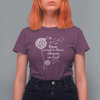 Purple Up For Military Kids T Shirt For Women Brave Enough To Bloom Wherever We Land Month of Military Child