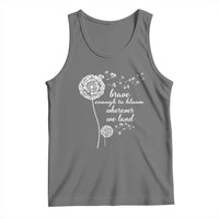 Purple Up For Military Kids Tank Top Brave Enough To Bloom Wherever We Land Month of Military Child