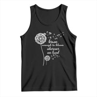 Purple Up For Military Kids Tank Top Brave Enough To Bloom Wherever We Land Month of Military Child