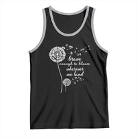 Purple Up For Military Kids Tank Top Brave Enough To Bloom Wherever We Land Month of Military Child