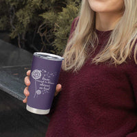 Purple Up For Military Kids Tumbler Cup Brave Enough To Bloom Wherever We Land Month of Military Child