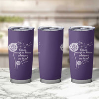 Purple Up For Military Kids Tumbler Cup Brave Enough To Bloom Wherever We Land Month of Military Child