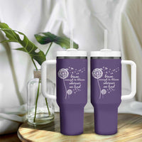 Purple Up For Military Kids Tumbler With Handle Brave Enough To Bloom Wherever We Land Month of Military Child