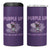 Purple Up For Military Kids 4 in 1 Can Cooler Tumbler Military Child Month Dinosaur American Flag