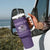Purple Up For Military Kids Tumbler With Handle Military Child Month Dinosaur American Flag