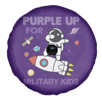 Purple Up For Military Kids Spare Tire Cover Military Child Month Astronaut Outer Space