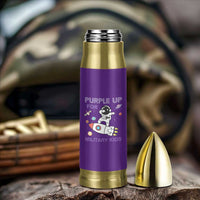 Purple Up For Military Kids Bullet Tumbler Military Child Month Astronaut Outer Space