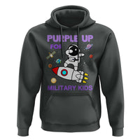 Purple Up For Military Kids Hoodie Military Child Month Astronaut Outer Space