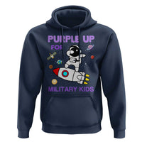 Purple Up For Military Kids Hoodie Military Child Month Astronaut Outer Space