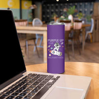 Purple Up For Military Kids Skinny Tumbler Military Child Month Astronaut Outer Space
