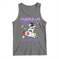 Purple Up For Military Kids Tank Top Military Child Month Astronaut Outer Space