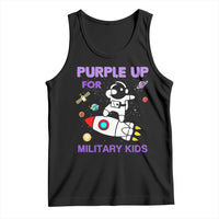 Purple Up For Military Kids Tank Top Military Child Month Astronaut Outer Space