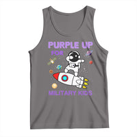 Purple Up For Military Kids Tank Top Military Child Month Astronaut Outer Space