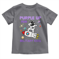 Purple Up For Military Kids Toddler T Shirt Military Child Month Astronaut Outer Space