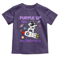 Purple Up For Military Kids Toddler T Shirt Military Child Month Astronaut Outer Space
