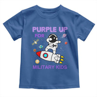 Purple Up For Military Kids Toddler T Shirt Military Child Month Astronaut Outer Space