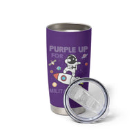 Purple Up For Military Kids Tumbler Cup Military Child Month Astronaut Outer Space