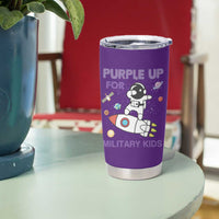 Purple Up For Military Kids Tumbler Cup Military Child Month Astronaut Outer Space