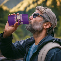 Purple Up For Military Kids 4 in 1 Can Cooler Tumbler Military Child Month USA Flag Camouflage