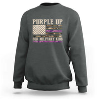 Purple Up For Military Kids Sweatshirt Military Child Month USA Flag Camouflage