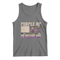 Purple Up For Military Kids Tank Top Military Child Month USA Flag Camouflage