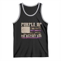 Purple Up For Military Kids Tank Top Military Child Month USA Flag Camouflage