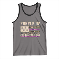 Purple Up For Military Kids Tank Top Military Child Month USA Flag Camouflage
